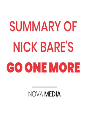 cover image of SUMMARY OF NICK BARE'S GO ONE MORE